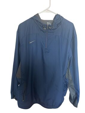 Nike Men's Navy Half-Zip Windbreaker Jacket. Size XXL